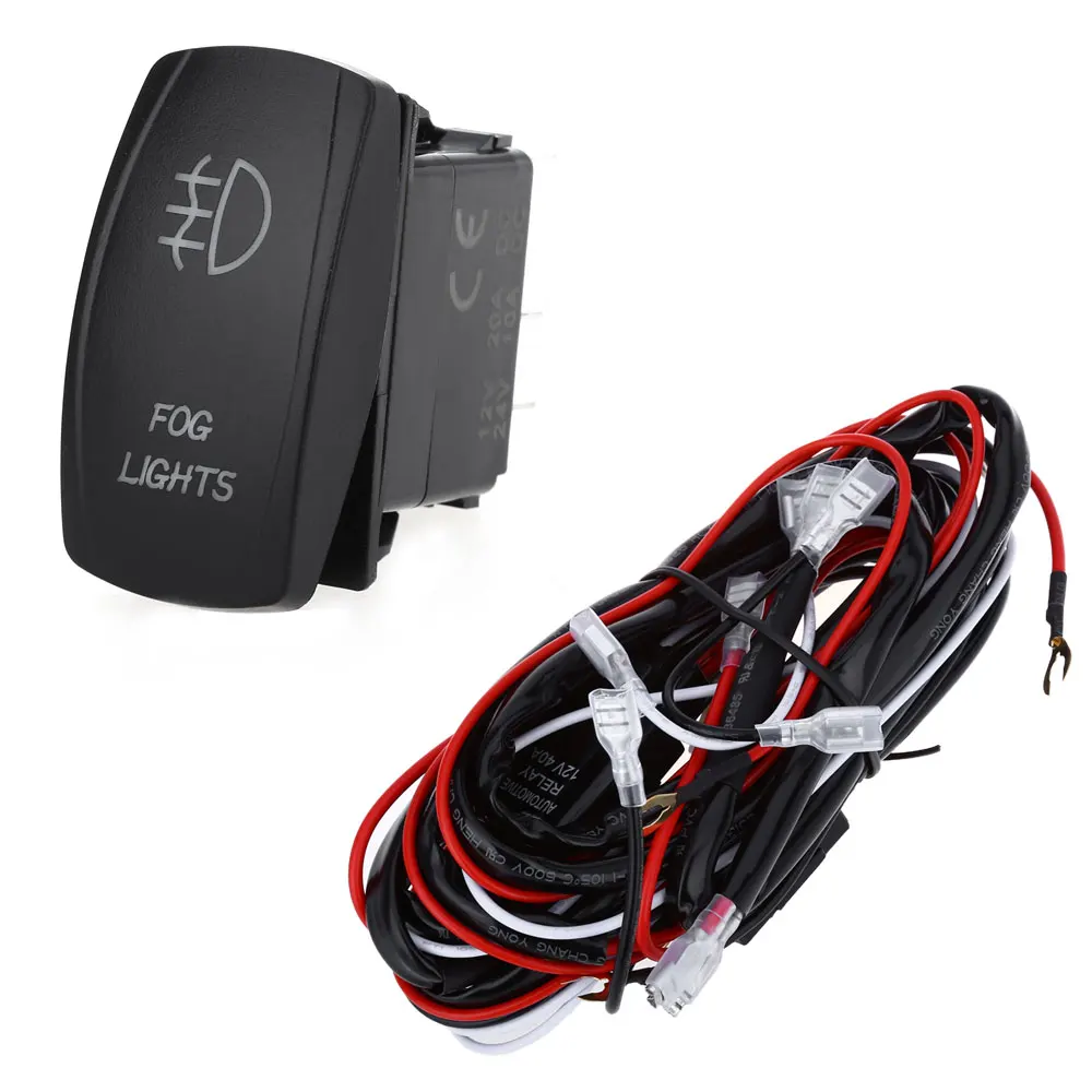 5pin Car Relay Wiring Harness Loom Kit with LED Light Bar Fog Spot Laser Rocker Switch | Автомобили и мотоциклы