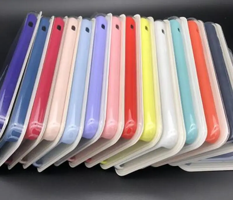 

Silicone Case For iPhone XR X XS Max Case For Apple iPhone 7 8 Plus Cases For iPhone 6 6S S Cover Official Luxury Box