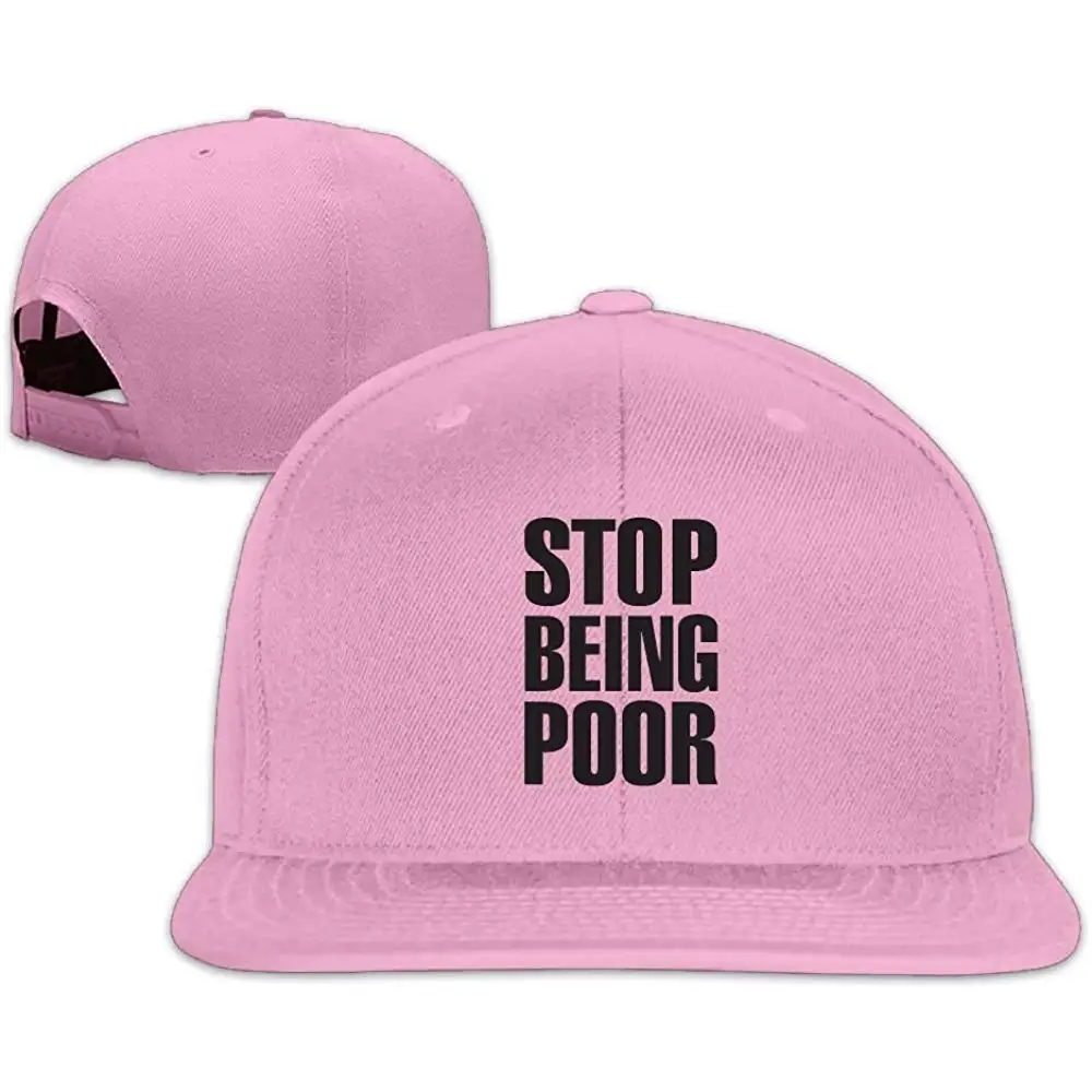 HHNYL Снэпбэк Кепка стоп быть бедным плоским Биллом шляпы простой пустой Кепка s для мужчин/женщин