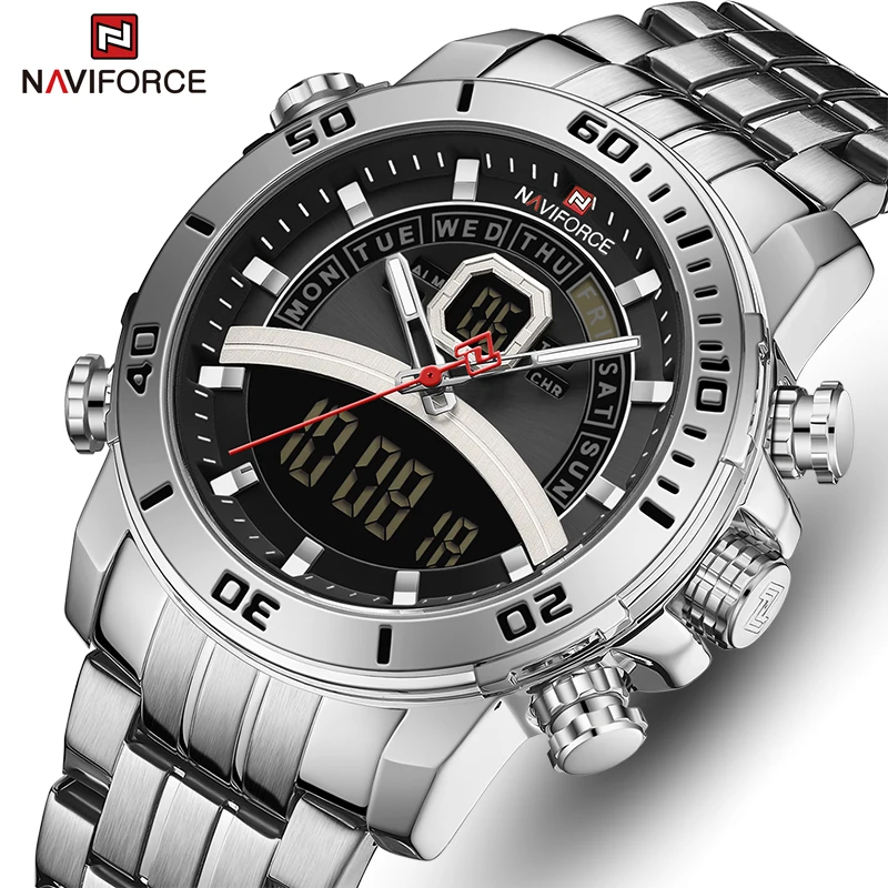 Relogio Masculino New NAVIFORCE Men Watch Top Luxury Brand Mens Sports Quartz Watches Chronograph Male Clock Stainless Steel |