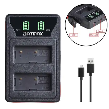 

Batmax NP-W126 NP-W126S LED Dual USB Charger&Type C Port for Fujifilm HS30EXR HS33EXR X-Pro1 X-E1 X-E2 X-A1 X-A2 X-T20