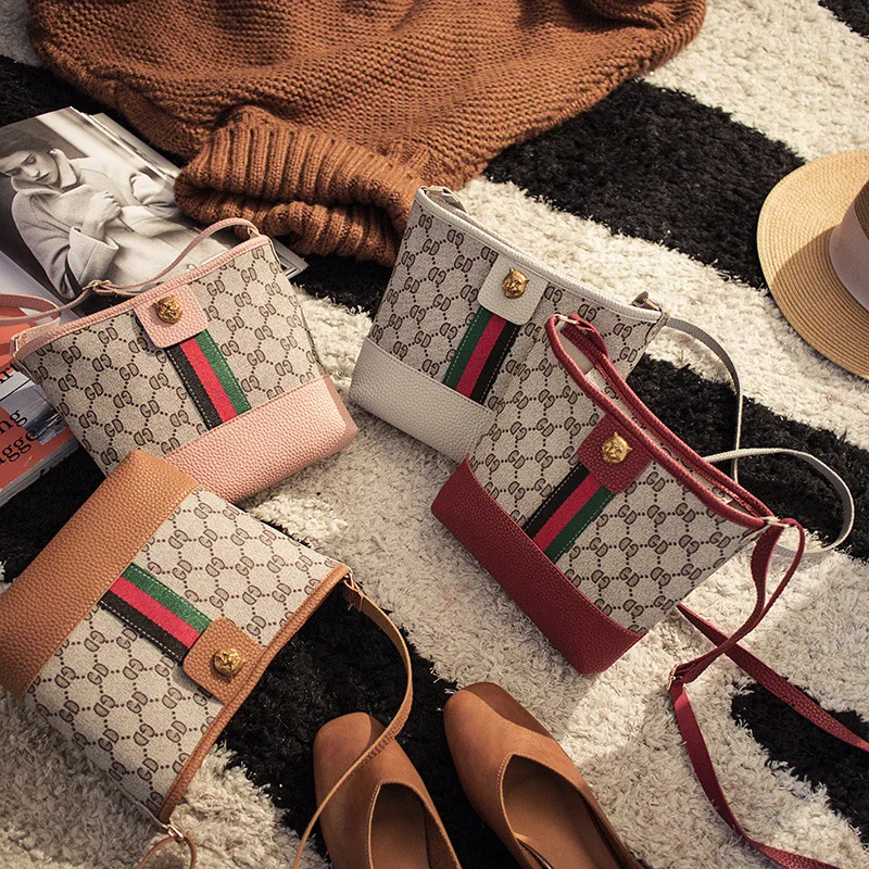 

Stray Bag Printed Bag 2019 New Style Fashion-One-Shoulder Shoulder Bag Contrasting Color WOMEN'S Bag