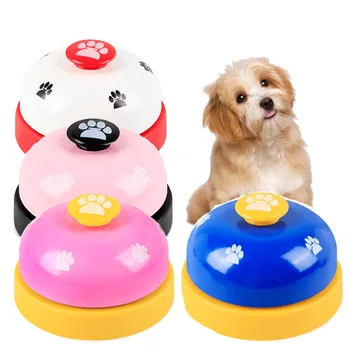 

Pet Training Supply Creative Footprint Metal Dining Bell Pet Toys Training Call Bell For Potty Training Dog Cat Toys