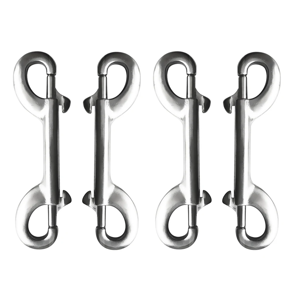 4pcs Stainless Steel Double Ended Bolt Snaps Trigger Hooks Dog Clips Stainless Steel Diving Clip 