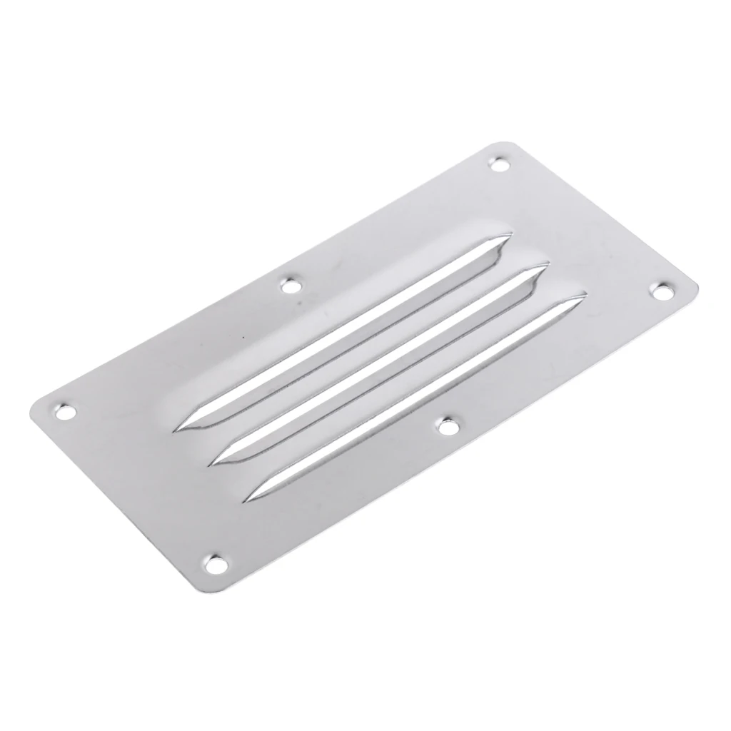 Five Oceans Louvered Slotted Ventilators - Air Vent Grill, Stainless Steel Boat Speedboat Blinds Vents Air Exhaust Ventilator