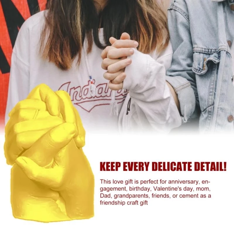 DIY Keepsake Hand Casting Plaster Sculptures Modeling Kit For Couples Hand Crafts For Adults And Children Souvenir Model Plaster 4