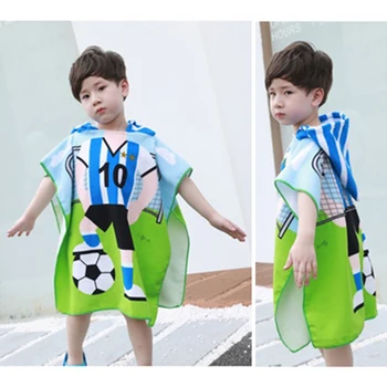 

1set Cartoon Hooded Cloak Beach Towel Healthy Soft Infant Baby Hooded Microfiber Boys Girls Kids Swimming Bathrobe