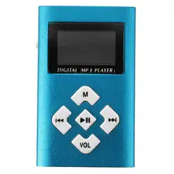 USB разъем ЖК-экран мини MP3-плеер 32 ГБ Micro SD TF (синий)