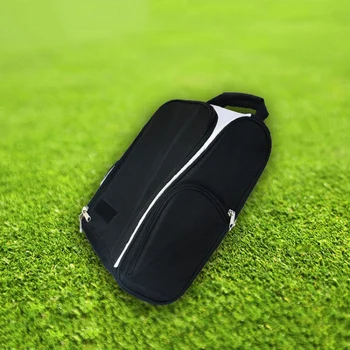 

Outdoor Sports Golf Shoe Bag Zipper Shoe Carrier Tote Bag With Side Pockets For Golf Balls Tees And Other Accessories