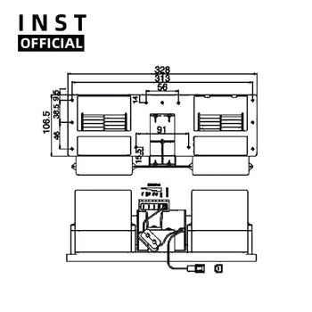 

Air Conditioning Fan AC A/C Blower Motor FOR AOLONG 24v INST-7138