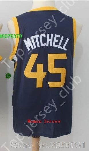 A+++ качественная женская одежда для взрослых#45 Donovan Mitchell Jersey Utah