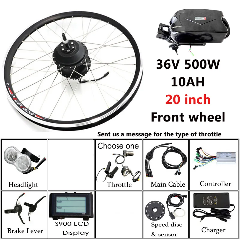 36V 500W 10AH 20 Электрический велосипед конверсионный Комплект 36 в 500 Вт концентратор мотор колеса Водонепроницаемый Электрический велосипед набор преобразования для электрического велосипеда E велосипед набор для электровелосипеда набор 10A - Цвет: 36V 500W 10AH 20