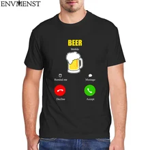 

100% Cotton Beer Is Calling T Shirt Vintage Men's birthday gifts Funny Beer Lovers Tee Top Men Funny T-Shirt Casual Streetwear