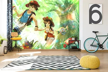 

[Self-Adhesive] 3D Pokemon 968222849 Japan Anime Wall Paper mural Wall Print Decal Wall Murals