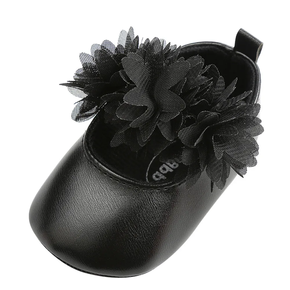 Fashion baby toddler shoes Princess flower Slip-On First Walkers Kid Shoes Leather is not limited to seasons Y10.21