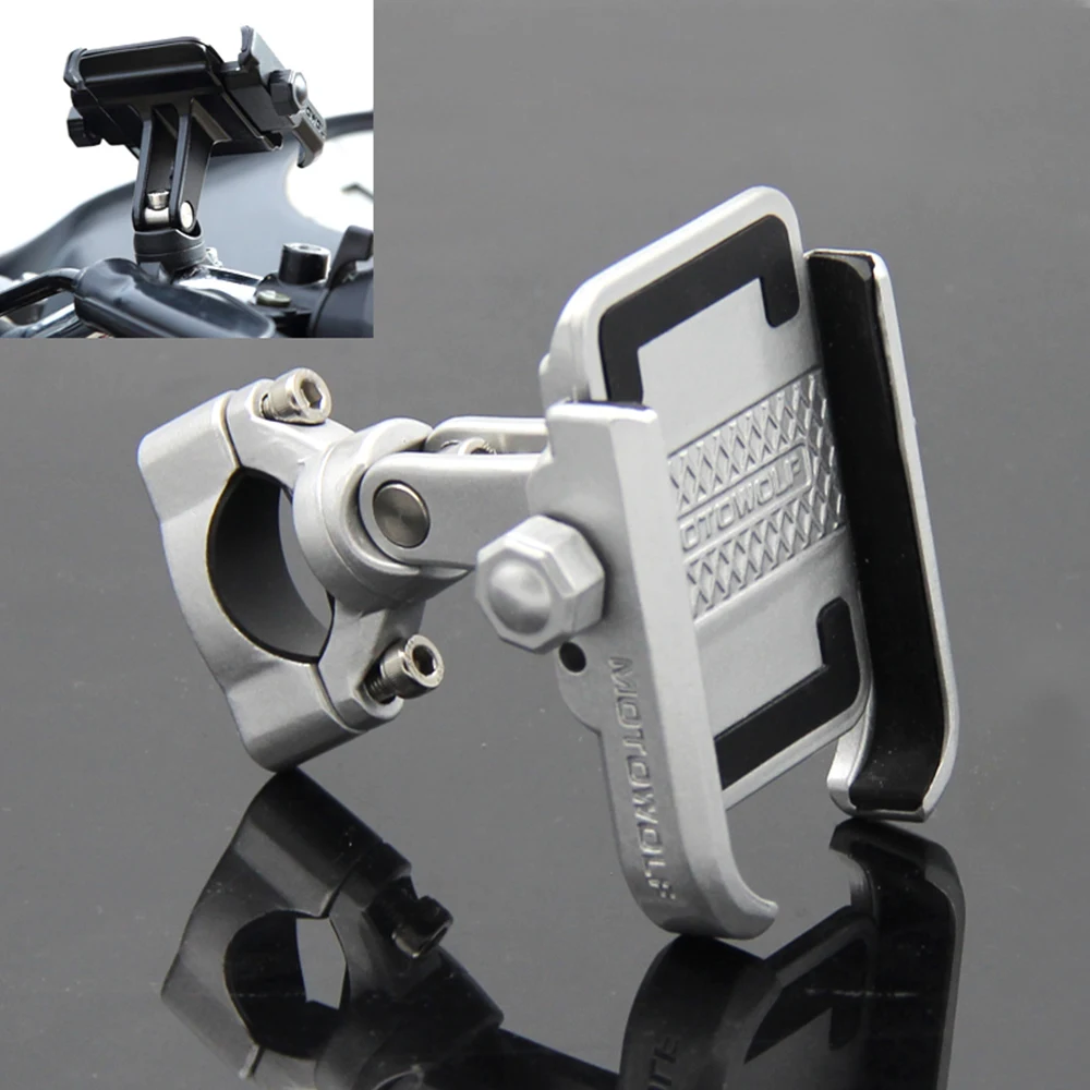 Универсальный 4-6 дюйм мобильный телефон держатель мотоциклетная велосипедная стойка вращающийся электрический автомобильный навигационный кронштейн из алюминиевого сплава