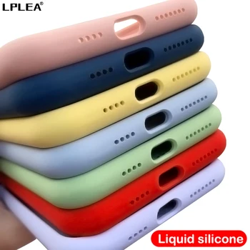 Перейти на Алиэкспресс и купить Жидкий силиконовый чехол для Xiaomi ксиоми Redmi Note 8 Pro редми нот 8 про противоударный чехол K20 K30 5 6 7 9 9 S чехол для Xiaomi mi 9 SE 9t 10 Lite CC9 A3 телефон смартф...