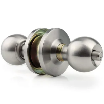 

304 Stainless Steel For Room Door Wooden Door Iron Gate Round Lever Handle Knob Knobs Door Lock Bedroom Bathroom Locks