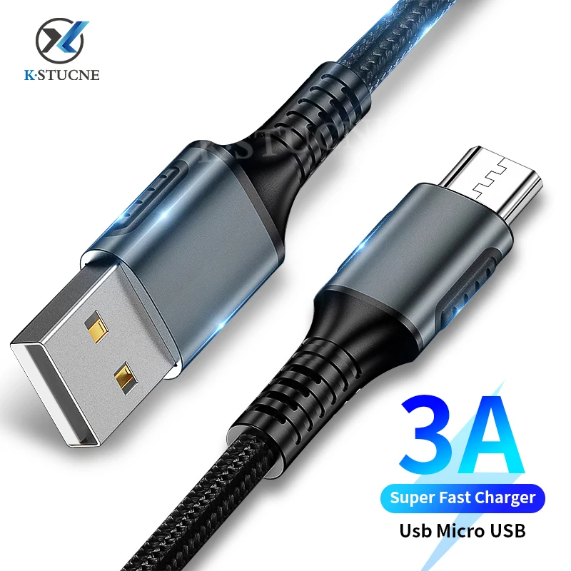 Кабель Micro USB 3A для Xiaomi Redmi Note 5 Pro, кабель Micro USB для зарядки и передачи данных для huawei samsung S7 S6, кабели для мобильных телефонов Android