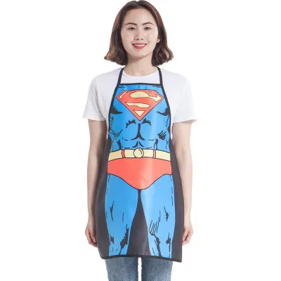 Funny Muscle Man Creativity Kitchen Apron for Men Women Home Cleaning Tool Waterproof Apron Sex Cotton Linen Easy to Clean House