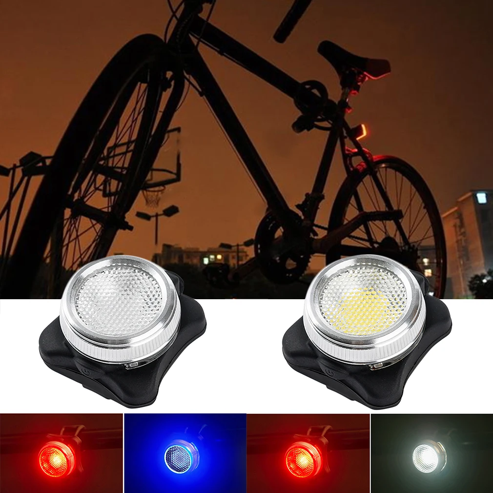 OUTAD велосипедный предупреждающий световой сигнал COB светодиодный головной передний задний Задний зажим ультра яркий для юсб перезаряжаемая лампа Прямая