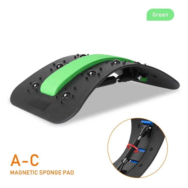 Magnetic Therapy Neck Back Massager Body Posture Corrector Pain Relief Cervical Pillow Fitness Stretcher Aesthetics Pressotherap New A-C Green