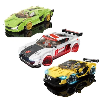 

City Technic Super Racing Car Building Blocks Creator Famous Brand Classic Sports vehicle Model Bricks Toys For Kids Gift