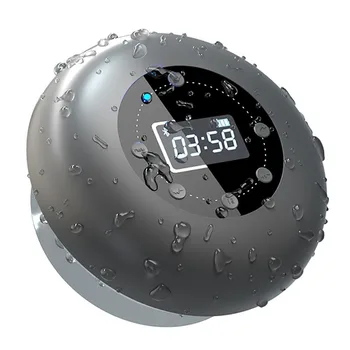 

Waterproof Bluetooth Speaker, Portable Bathroom Shower Music Player, FM Radio, Hands-free Call, Long Playback, Clock Display