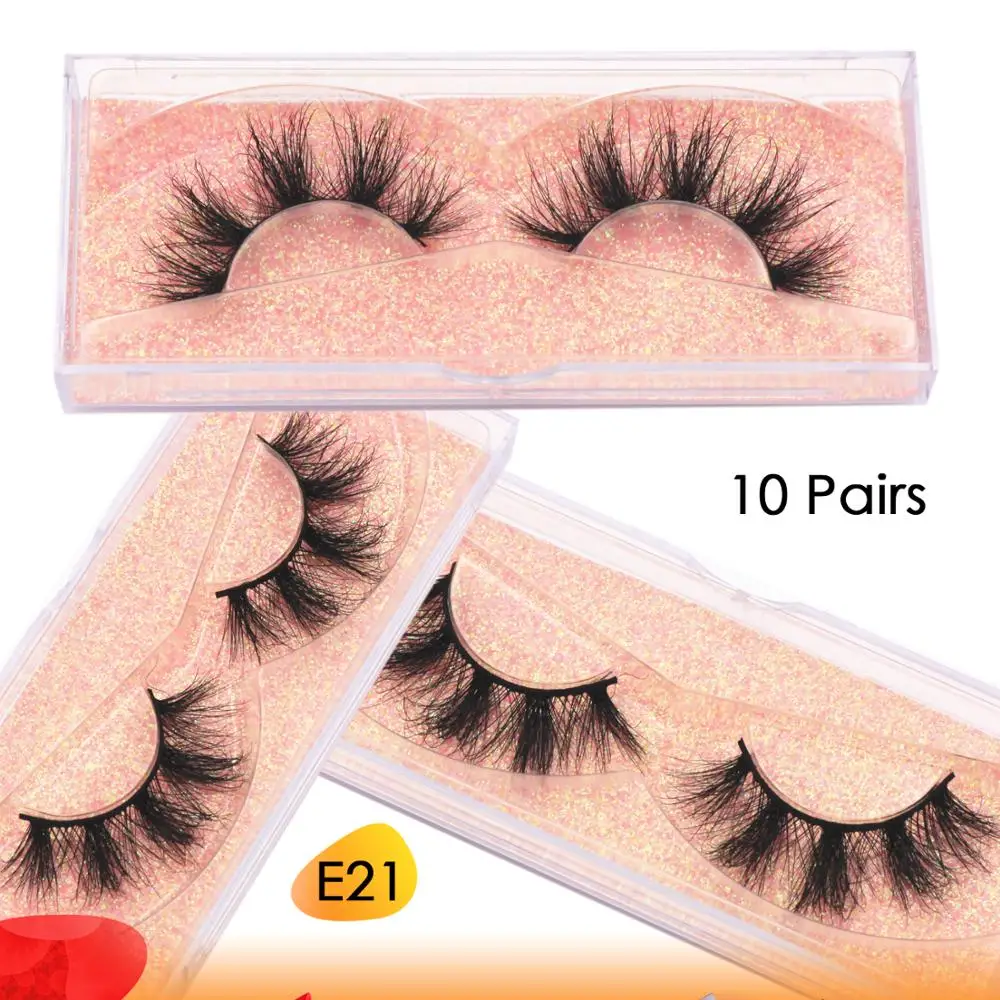 10 пар ресниц норковые ресницы перекрещивающиеся пряди без жестокости 3D мягкие