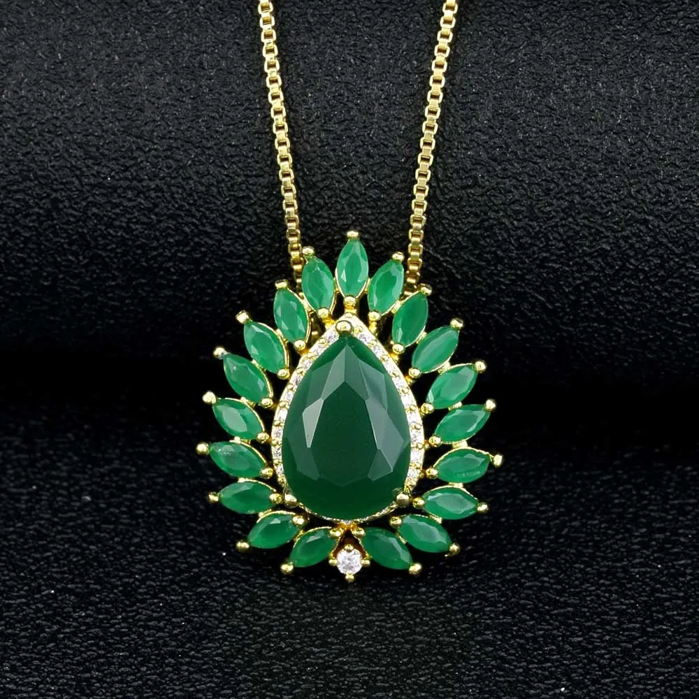 

New Arrival Geometric Gold Color Copper Choker Necklace Long Chain Crystal Rhinestone Pendant Necklace For Women Girls Jewelry