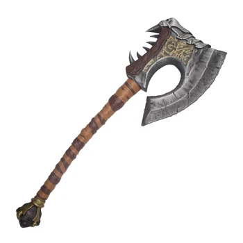 

World Of Warcraft Grommash Grom Hellscream Bloodyroar 1:1 1/1 123cm Metal Cosplay Battle Axe Model Figure Collection Toys Figma