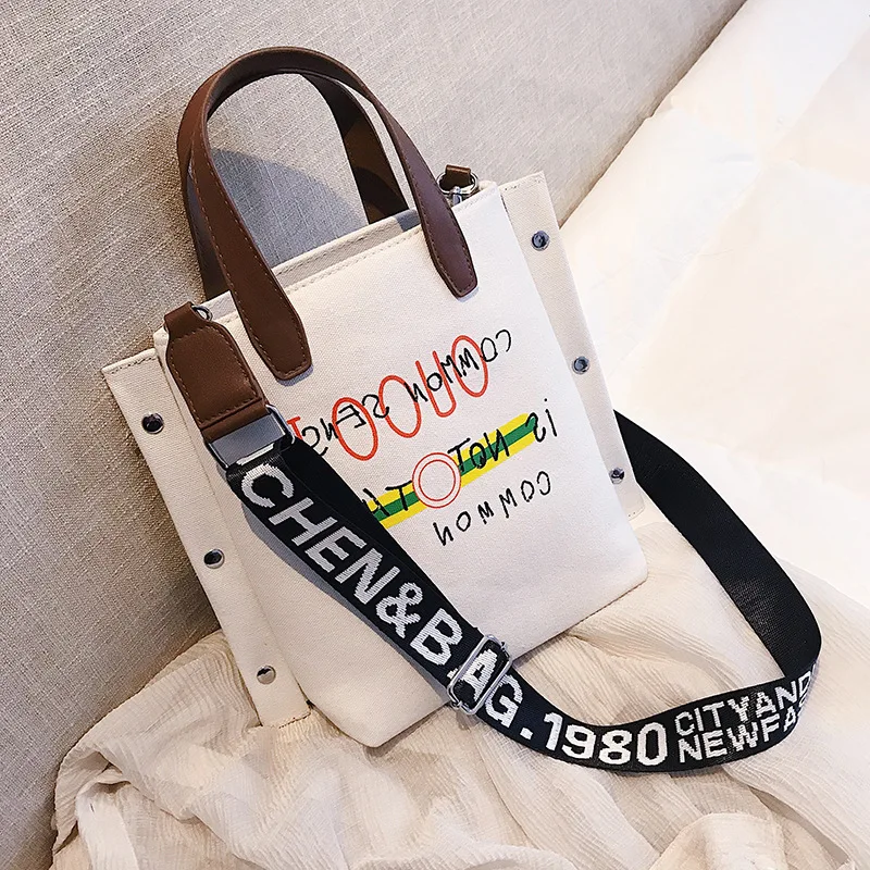 

New Canvas Slant Bag Wide Shoulder Belt Bag for Women in 2019