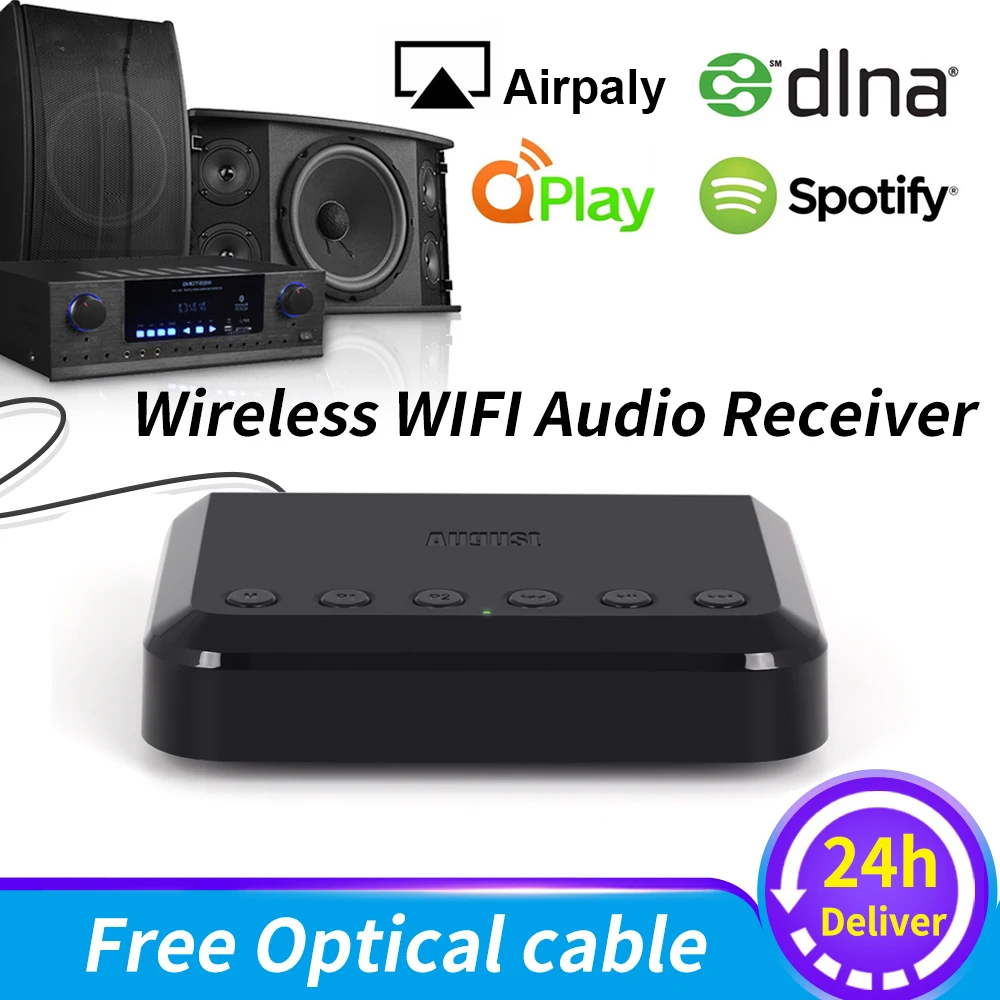 

WR320 Wireless WIFI Audio Receiver for Airplay Spotify DLNA NAS Multiroom Sound Stream Adapter Bluetooth Music Audio Adapter