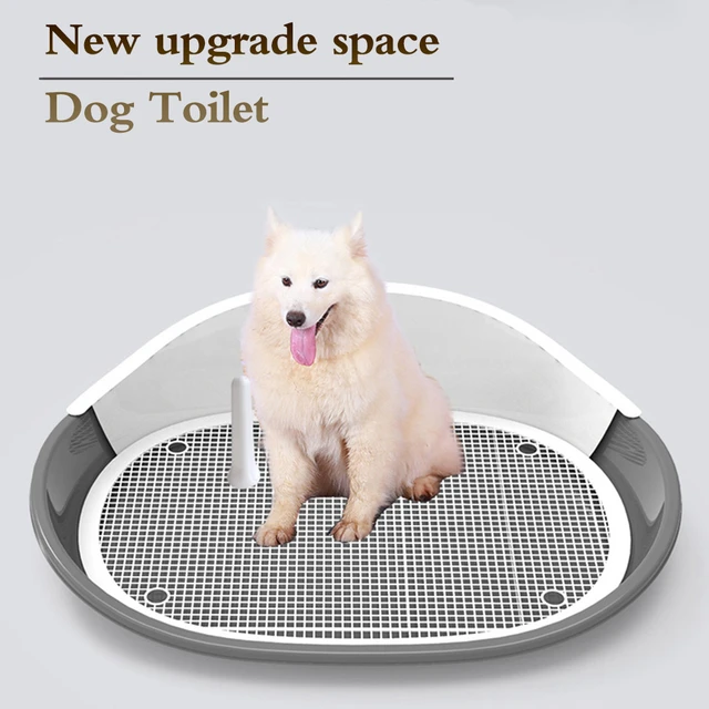 Pet Dog Toilet With Column Detachable Dog Pee Fence Training Tray Anti- Splash Pets Wc Toilet Cleaning Potty Tray pet supplies - AliExpress