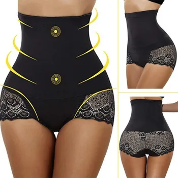 

Women's Waist Trainers Cinchers Lace Mesh Butt Lift Slimming Panties Brief Underwear Tummy Control Corset Plus Size Face Lift