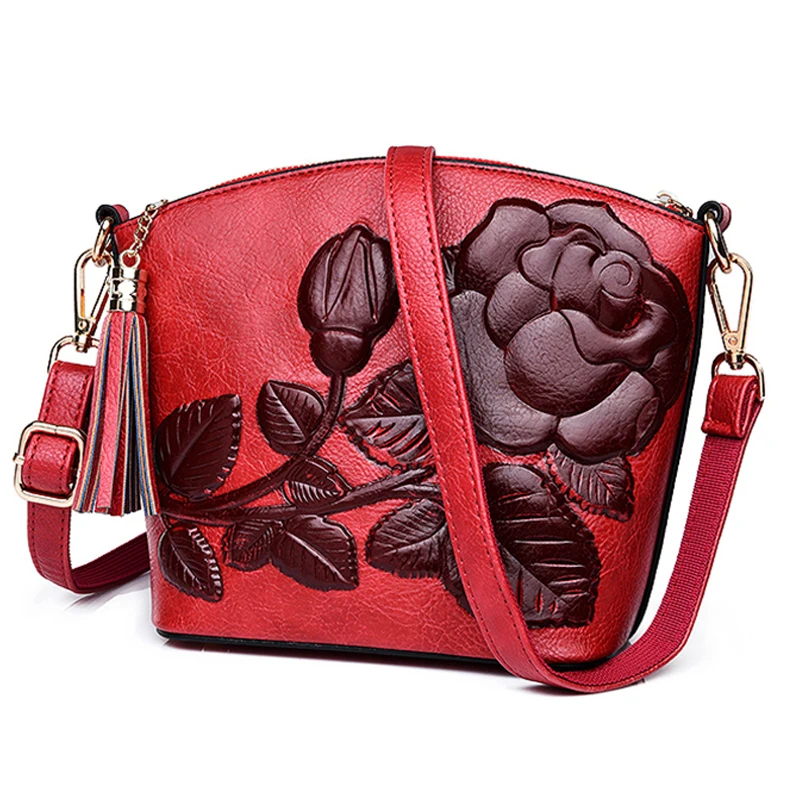 Ретро Женские сумки-мессенджеры с цветочным принтом, сумка на плечо, женская сумка в виде ракушки, винтажные женские сумки через плечо с цветочным рисунком