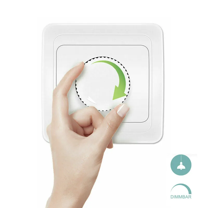 

220V 50Hz Dimmer Light Switch LED Dimming Speed Controller For Dimmable Ceiling Light Downlight Spotlight EU plug
