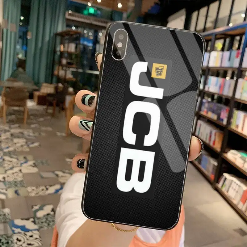 case for iphone 7 YJZFDYRM JCB excavator Soft Rubber Phone Cover Tempered Glass For iPhone 11 Pro XR XS MAX 8 X 7 6S 6 Plus SE 2020 case best iphone 8 case