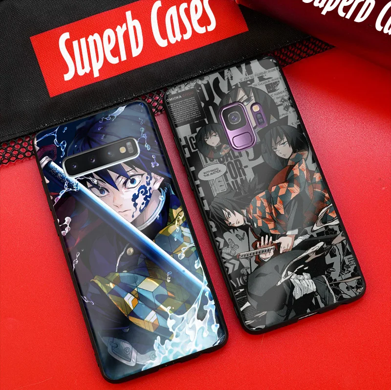 Мягкий стеклянный чехол для телефона Giyu Tomioka Kimetsu no Yaiba Samsung Galaxy S8 S9 S10e S10 S20 Ultra Note 8 9