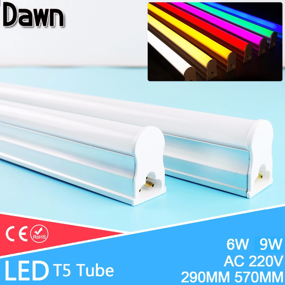 

LED Tube T5 9W 6W Lampada LED T5 220v 240v 600MM 30CM LED Light Home Lighting Fluorescent Tube Lamp Lampara Bombilla Ampoule