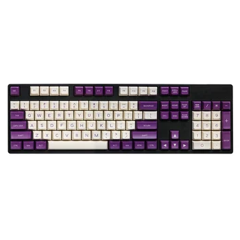 

Double Shoot Milk White Purple Color 134 Keys ABS Keycaps For Cherry Mx Switch Mechnical Gaming Keyboard DIY SA Profile Key Caps