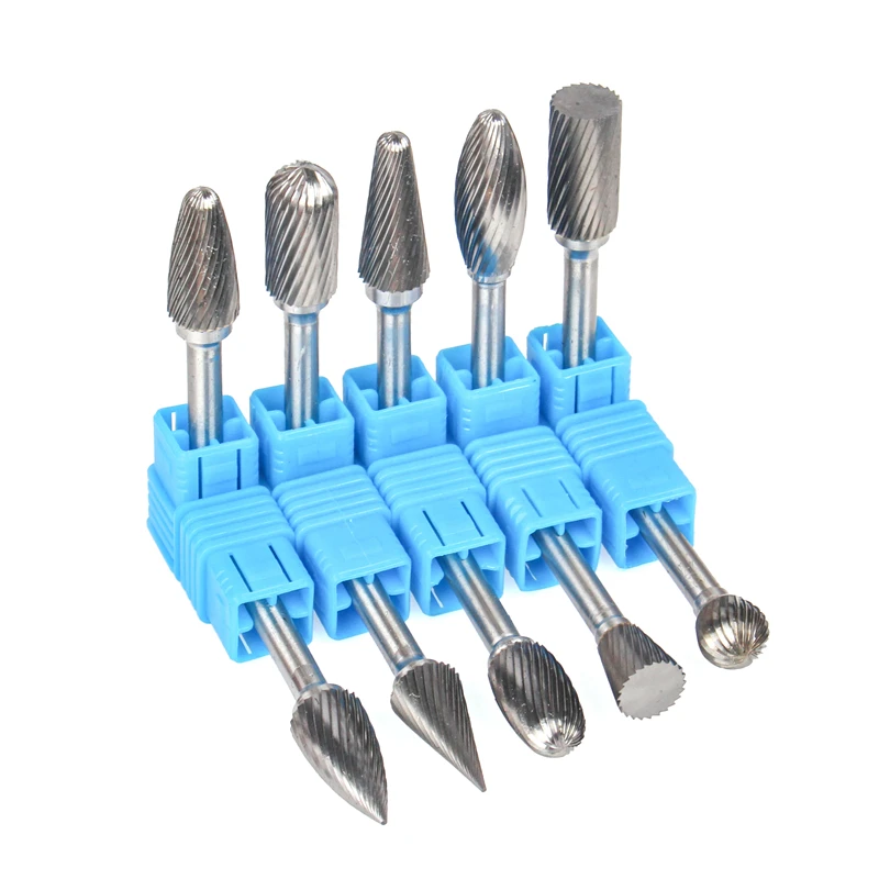 Versery 1pc Head Tungsten Carbide Rotary Burr file Tool Point Die Grinder Abrasive Tools Drill Milling Carving Bit Tools