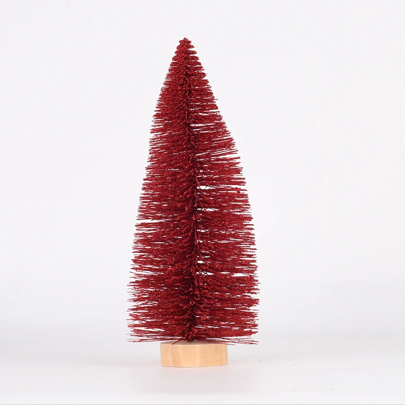 

Christmas Decorations Desktop Miniature Pine Red Pine Needle Dusting Mini Christmas Tree Ornaments Christmas Tree Decorations
