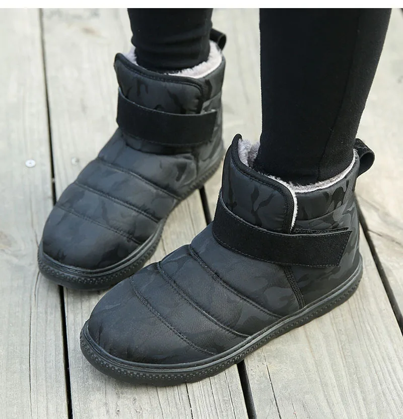 Мужские ботинки зимние с плюшевой подкладкой Водонепроницаемые зимние ботинки больших размеров Мужская Рабочая обувь теплая обувь для мужчин zapatos de hombre
