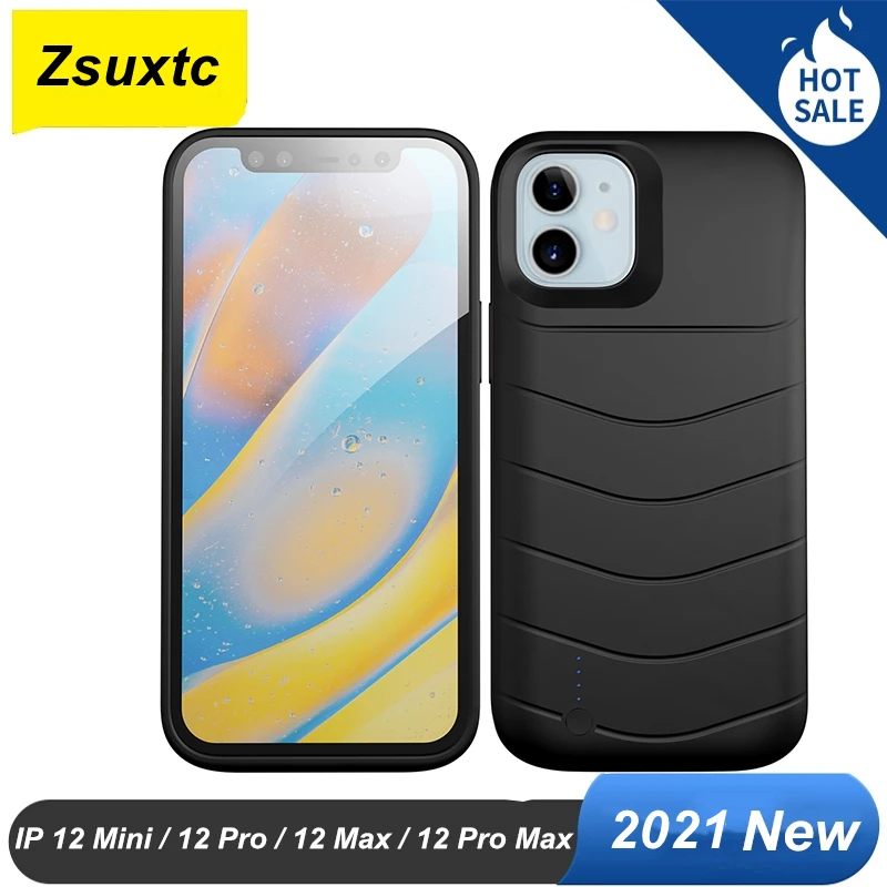 4000 мАч до 6000 для iphone 12 Mini Pro Max чехол аккумулятора внешний аккумулятор с