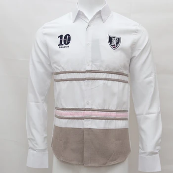

Embroidery homme shirt camisa masculina Men Long Sleeve Dress Shirts Cotton Social hombre eden rugby chemises striped park
