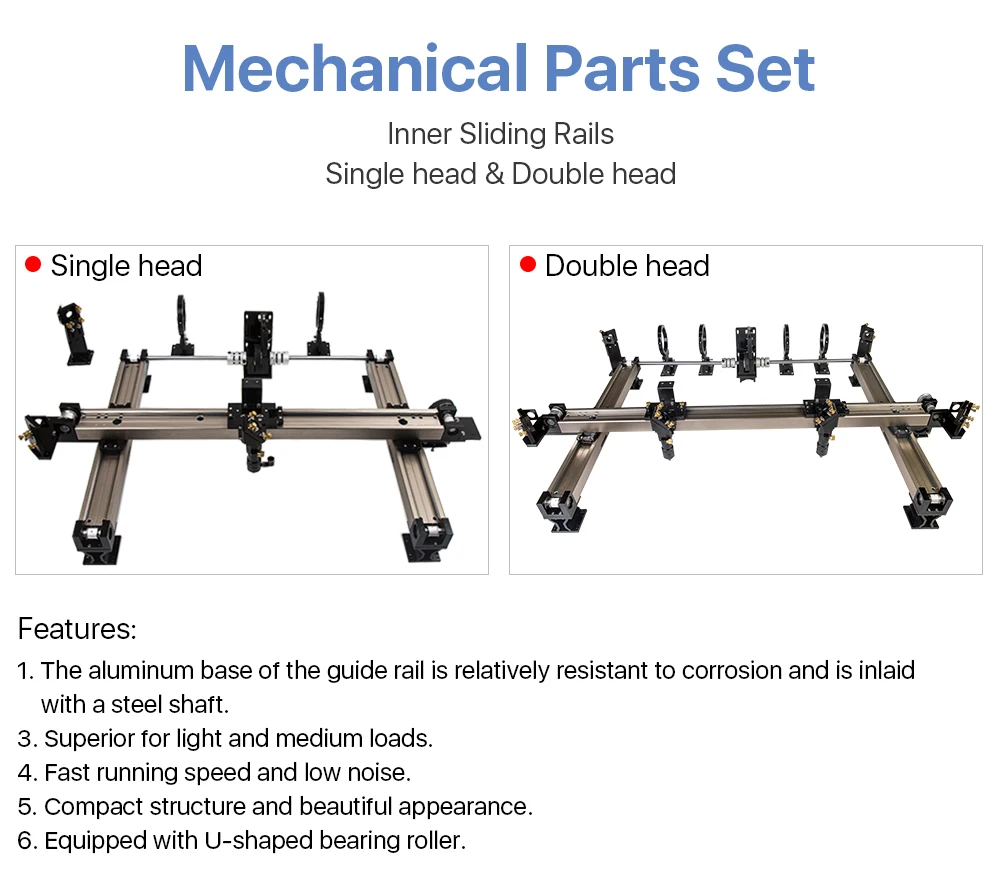 Cloudray набор механических деталей 900*600 мм Внутренние раздвижные рельсы комплекты запасных частей для DIY 9060 CO2 лазерная гравировка машина для резки