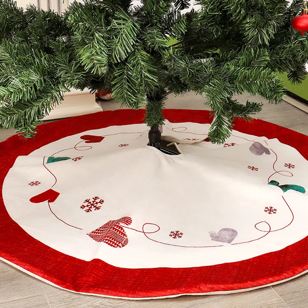 120 см Рождественская круглая елка юбка фартук рождественские праздничные вечерние украшения для дома