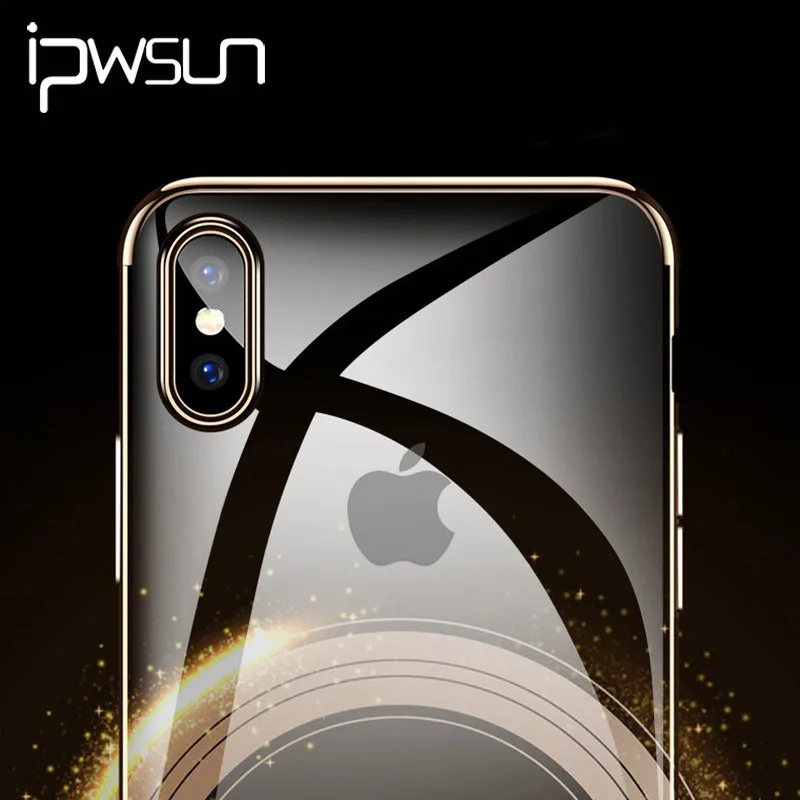 IPWSOO Прозрачный чехол для телефона iPhone X XS XR Xs Max силиконовый мягкий TPU прозрачный