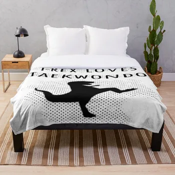 

Soft Blanket for Bed Sherpa Flannel Fleece Blanket Home Travel Sofa Soft Throw Blanket T Rex Loves Taekwondo Screentone Effect